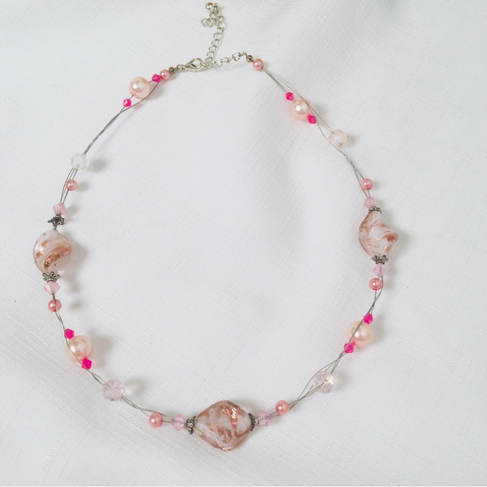 ❤️/$5- ADD ON: Beaded Wire Style Necklace